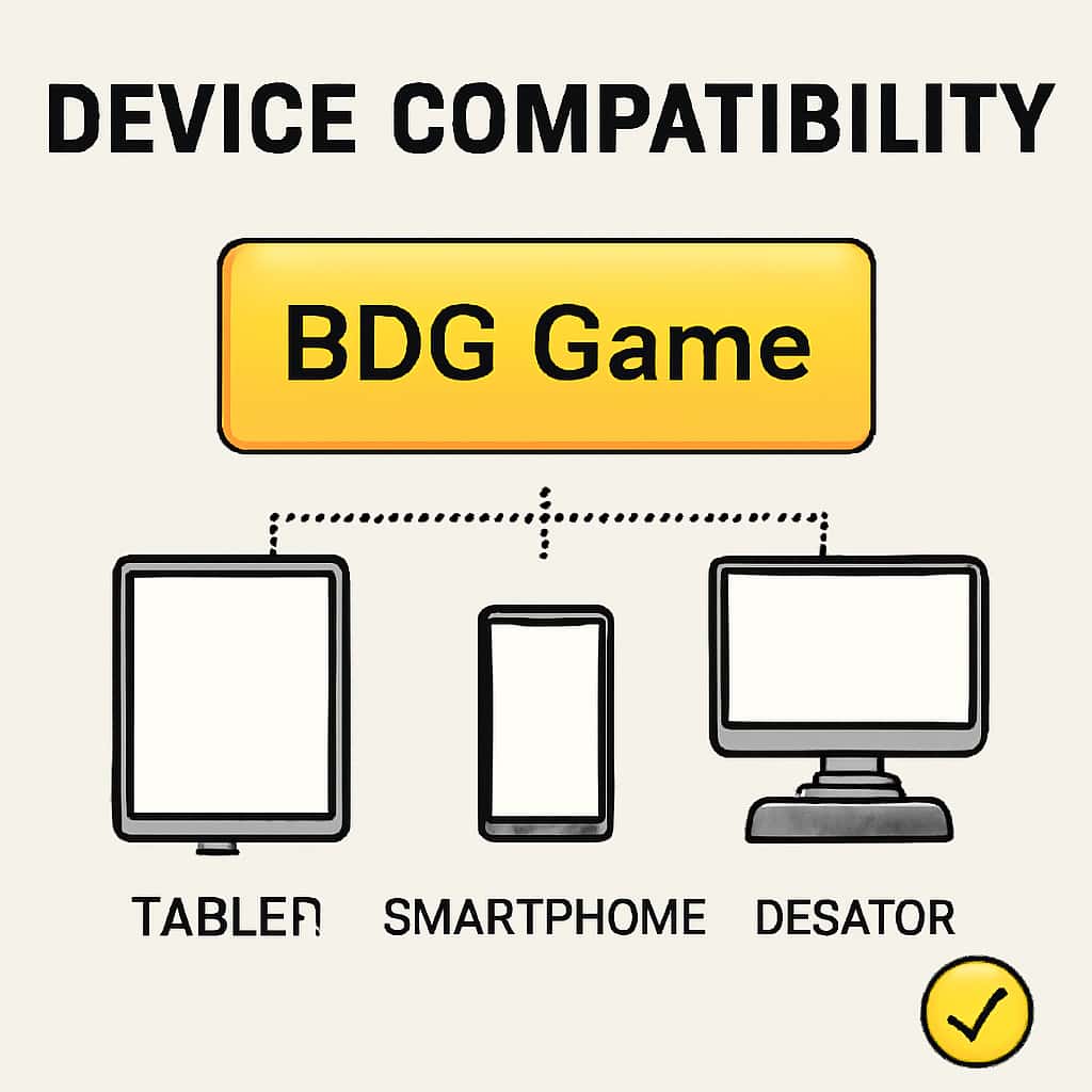 Diagram explaining device compatibility for BDG Game.