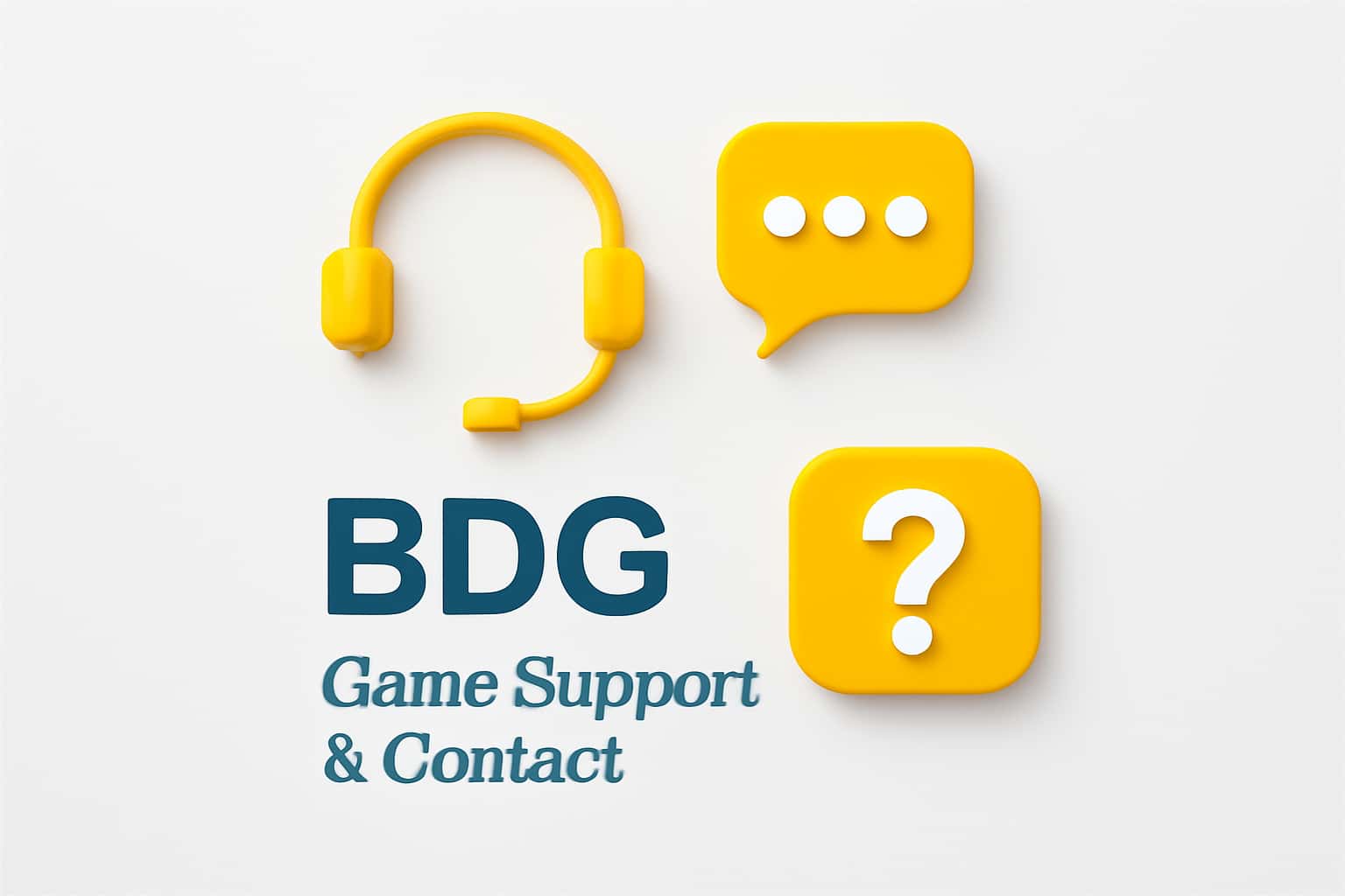 BDG Game Support & Contact Interface