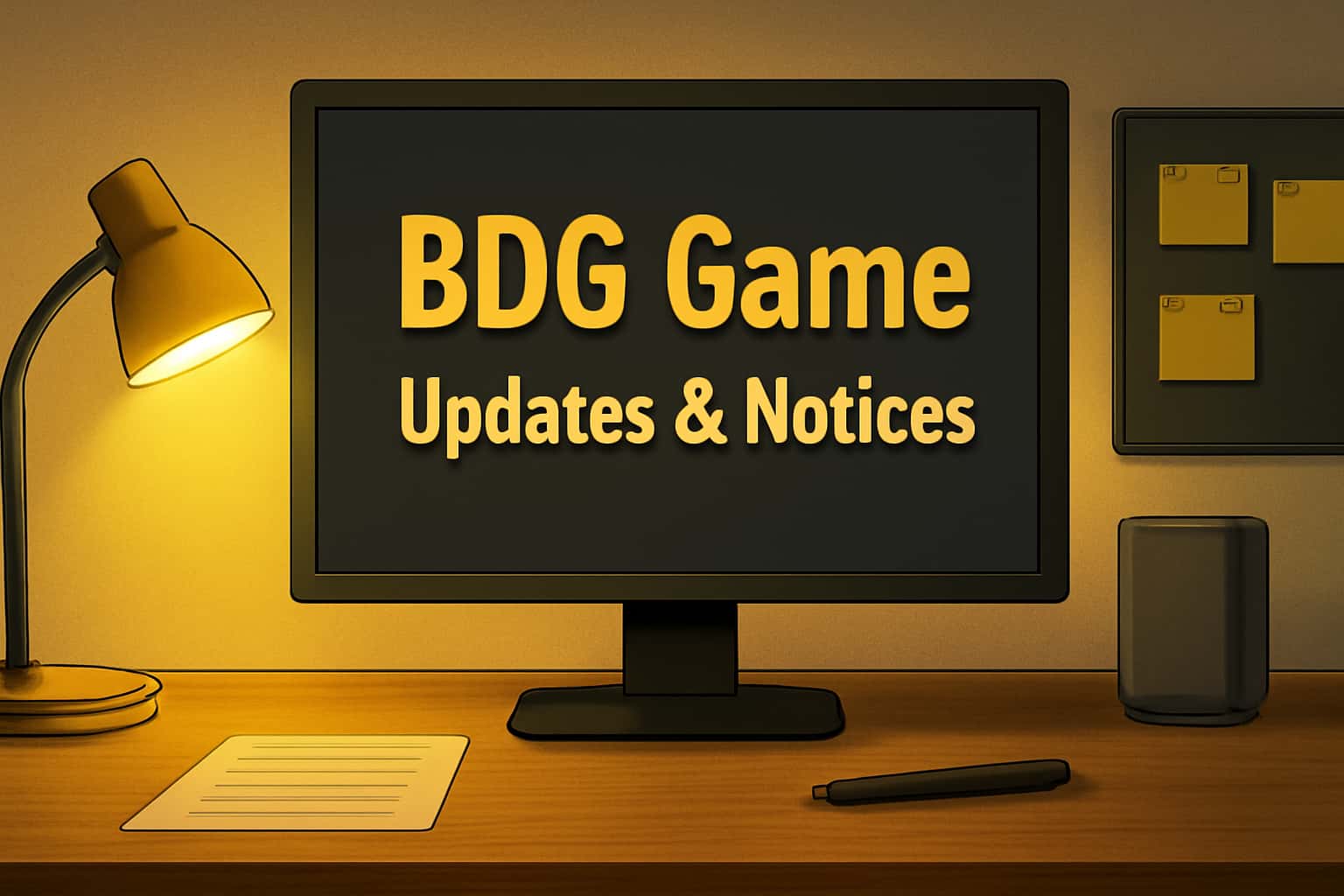 An informative graphic showcasing updates related to BDG Game.